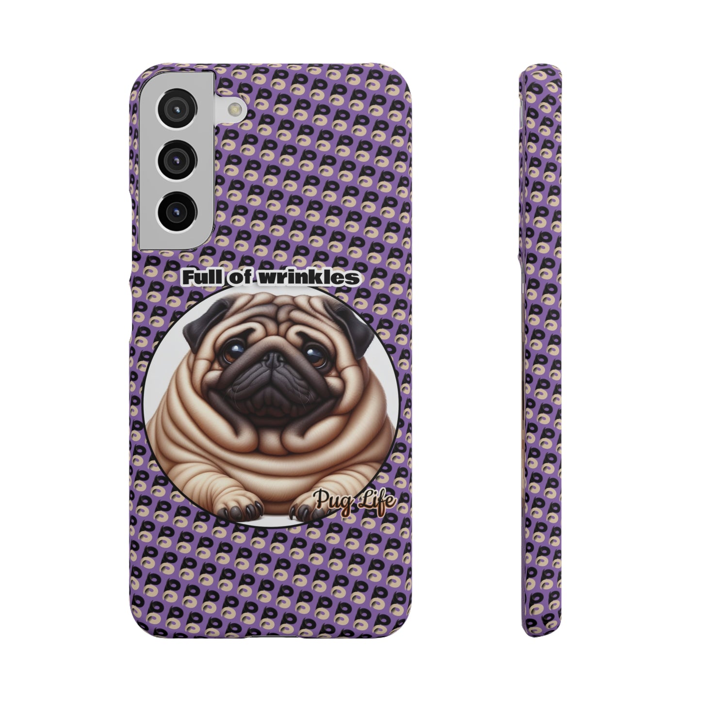 P&B Pug Life Edition: Full of Wrinkles - Snap Case Purple