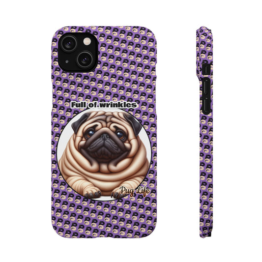 P&B Pug Life Edition: Full of Wrinkles - Snap Case Purple