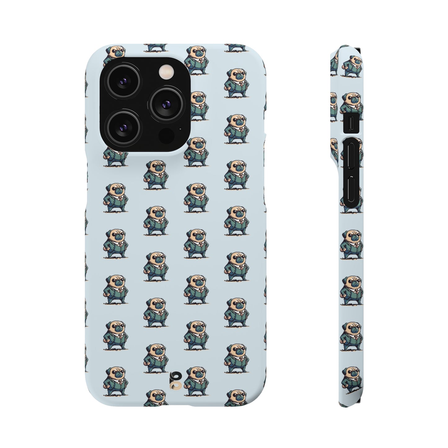 P&B Angry Boss Pug Pattern - Snap Case