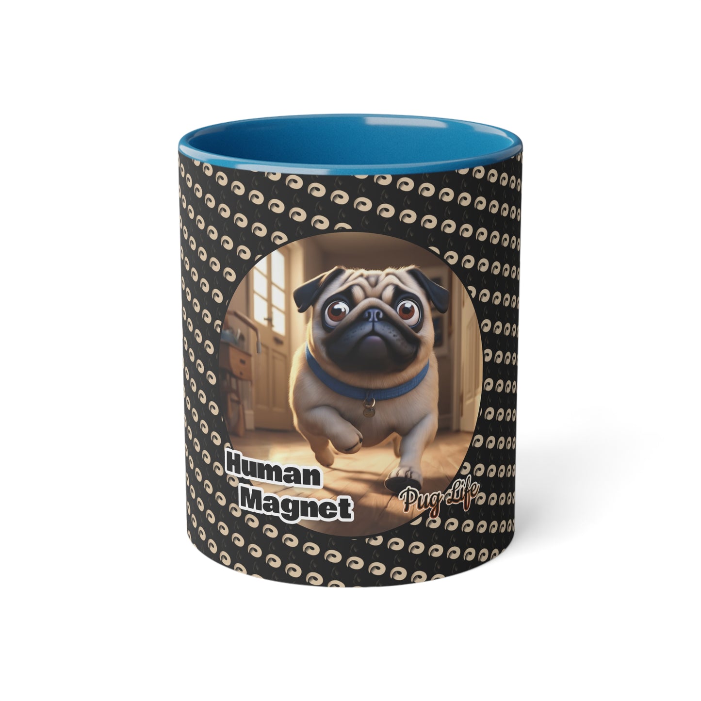 P&B Pug Life: Human Magnet - Accent Mug, 11oz