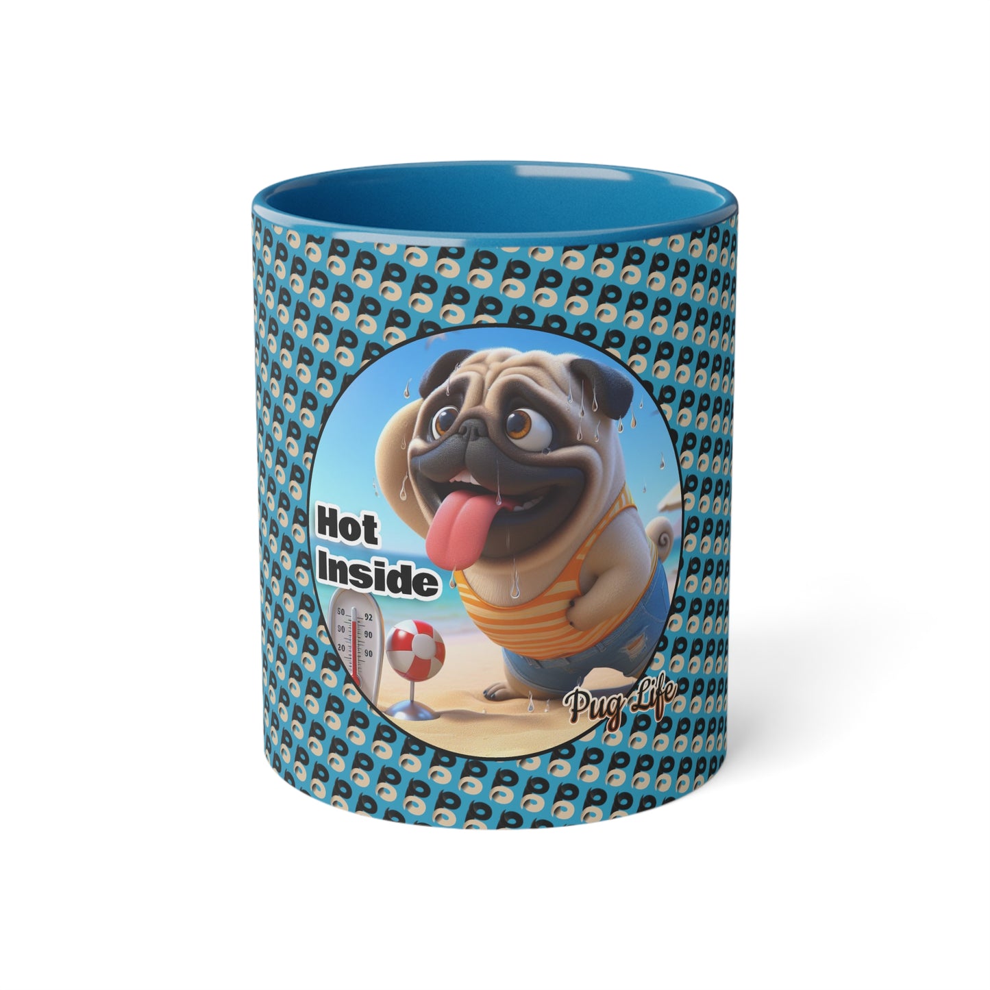 P&B Pug Life: Hot Inside - Accent Mug, 11oz