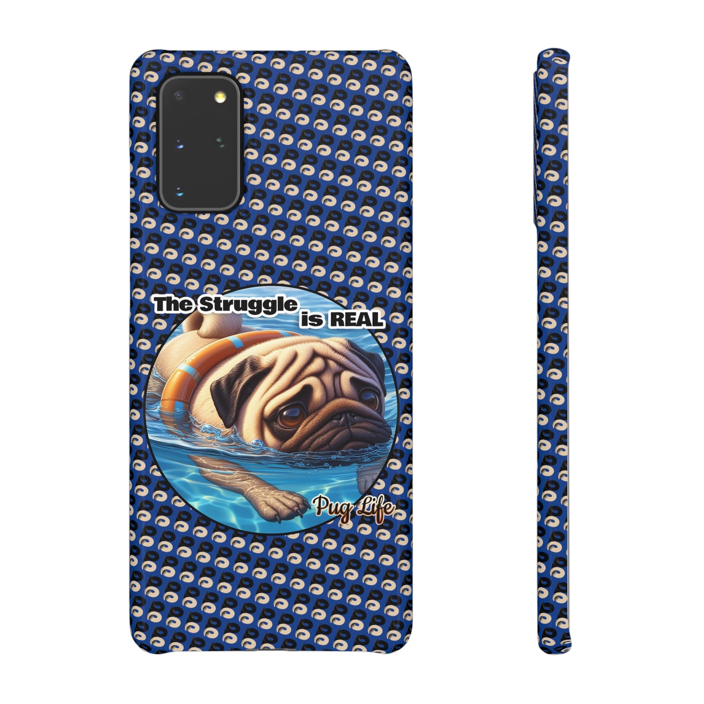 P&B Pug Life Edition: The Struggle - Snap Case Navy Blue