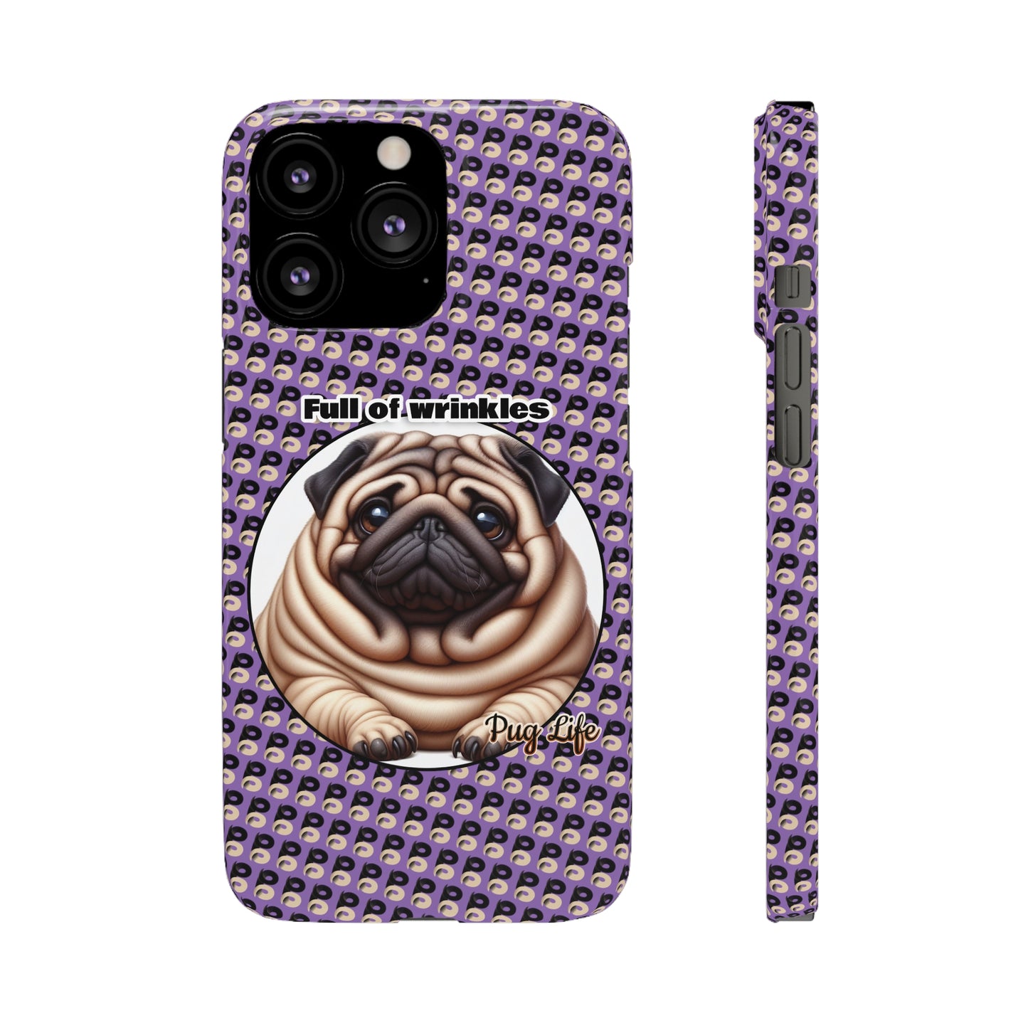 P&B Pug Life Edition: Full of Wrinkles - Snap Case Purple