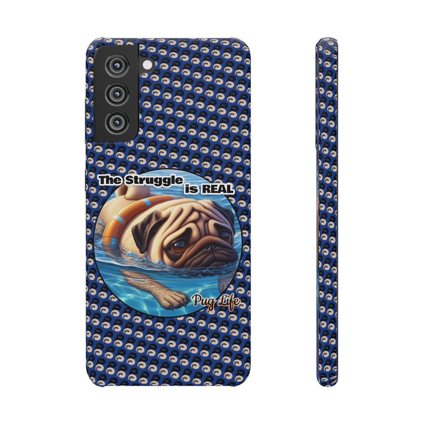 P&B Pug Life Edition: The Struggle - Snap Case Navy Blue