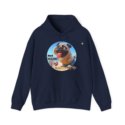 P&B Pug Life: Hot Inside - Unisex Hooded Sweatshirt