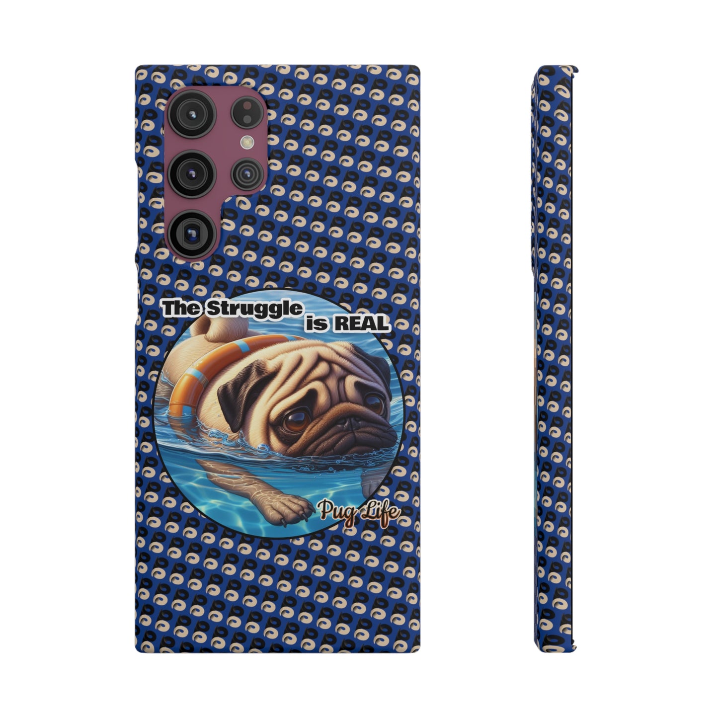 P&B Pug Life Edition: The Struggle - Snap Case Navy Blue