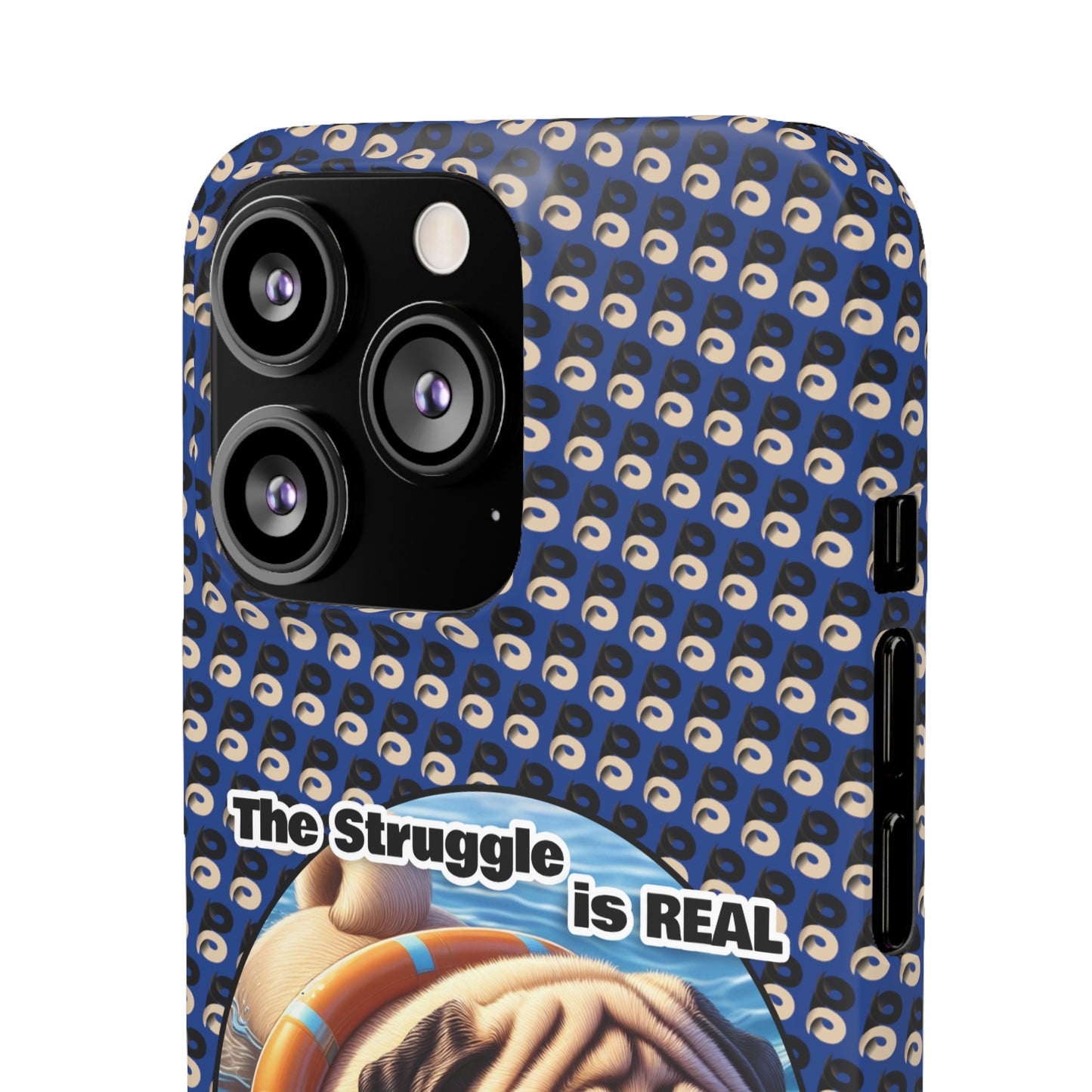 P&B Pug Life Edition: The Struggle - Snap Case Navy Blue