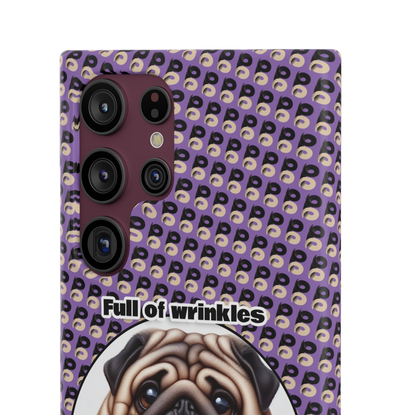 P&B Pug Life Edition: Full of Wrinkles - Snap Case Purple