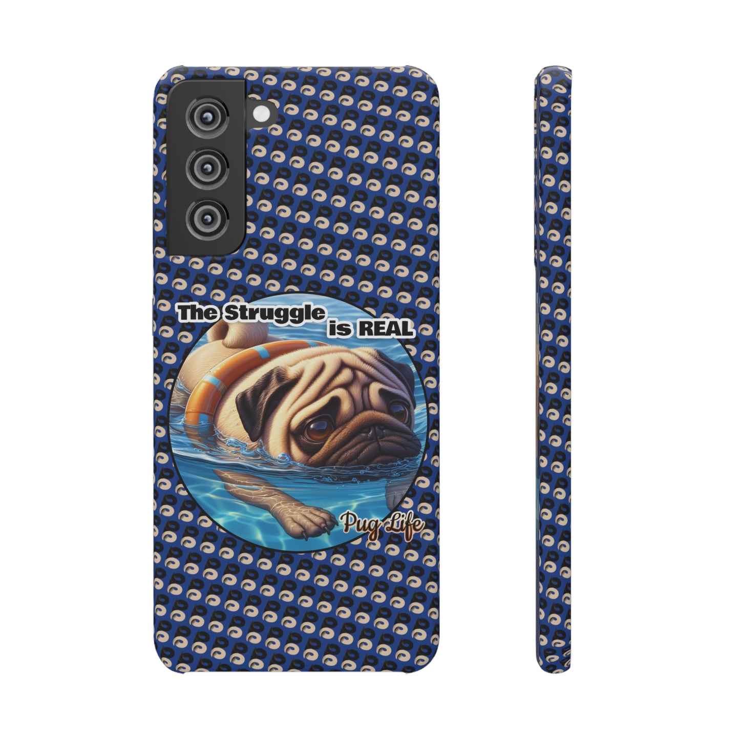 P&B Pug Life Edition: The Struggle - Snap Case Navy Blue