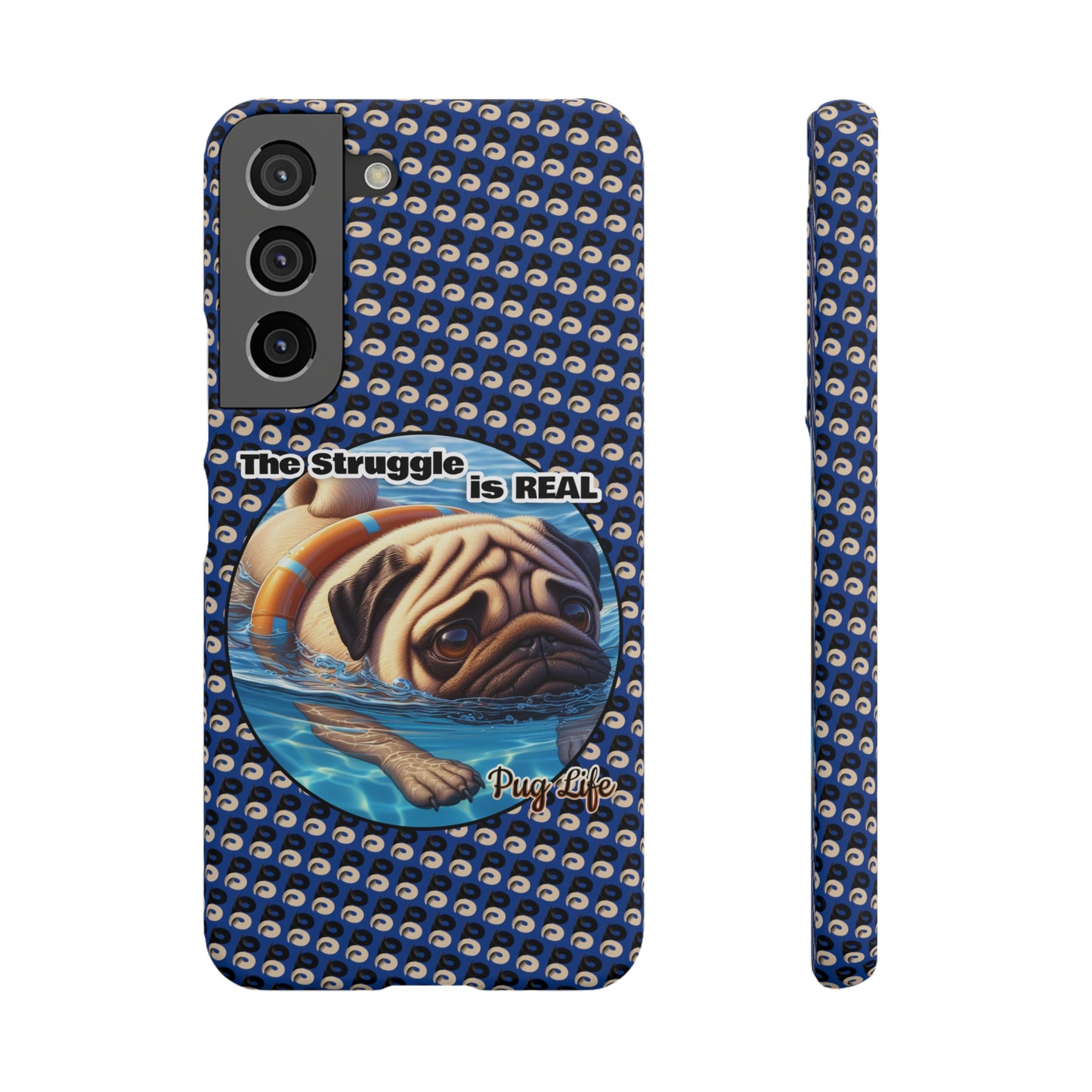 P&B Pug Life Edition: The Struggle - Snap Case Navy Blue