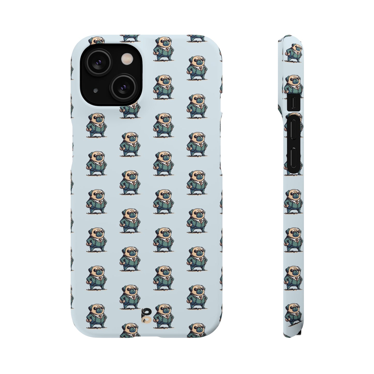 P&B Angry Boss Pug Pattern - Snap Case