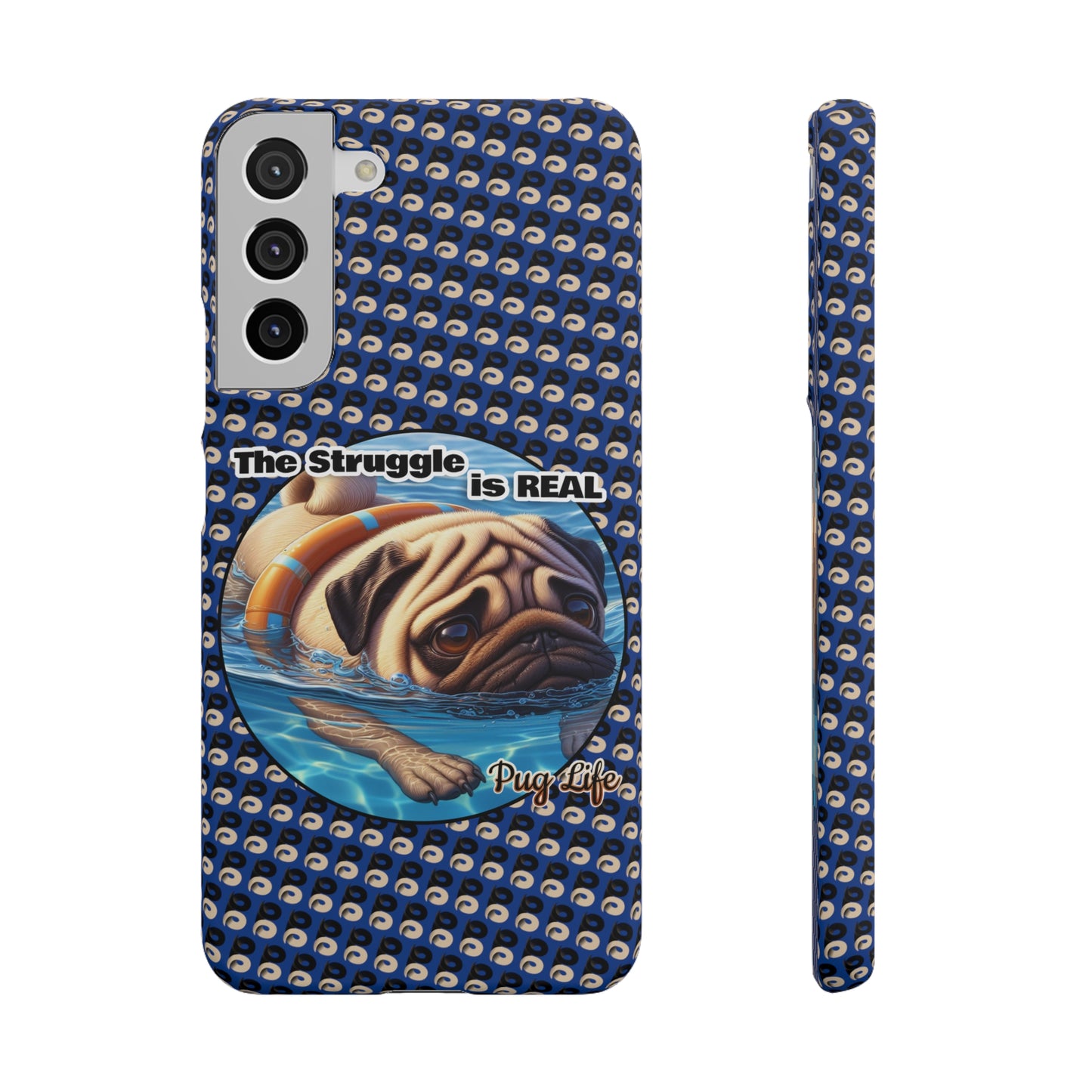 P&B Pug Life Edition: The Struggle - Snap Case Navy Blue