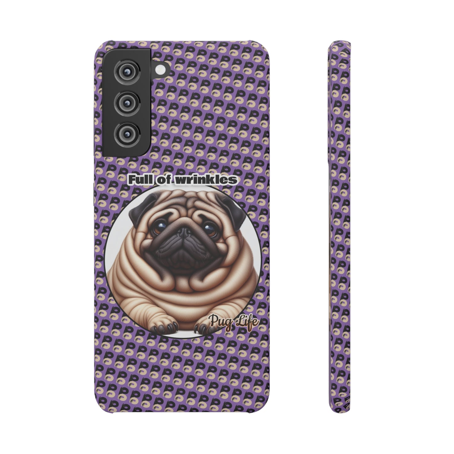 P&B Pug Life Edition: Full of Wrinkles - Snap Case Purple