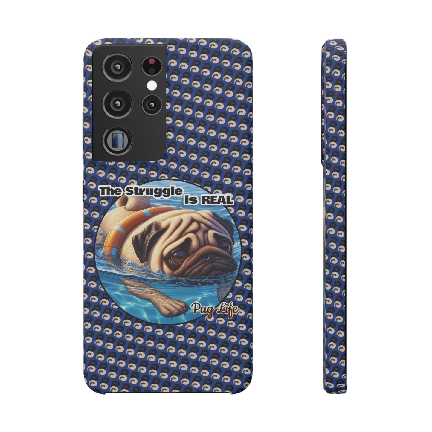 P&B Pug Life Edition: The Struggle - Snap Case Navy Blue