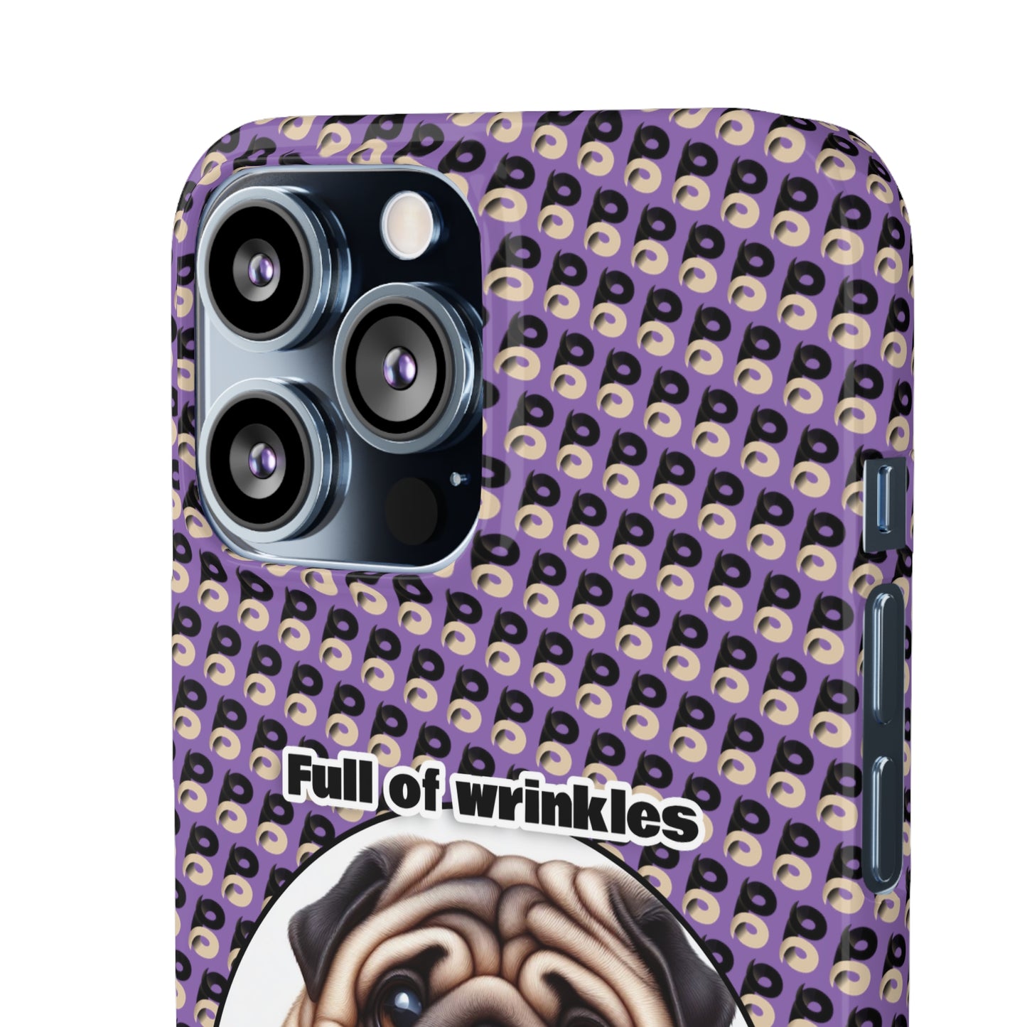 P&B Pug Life Edition: Full of Wrinkles - Snap Case Purple