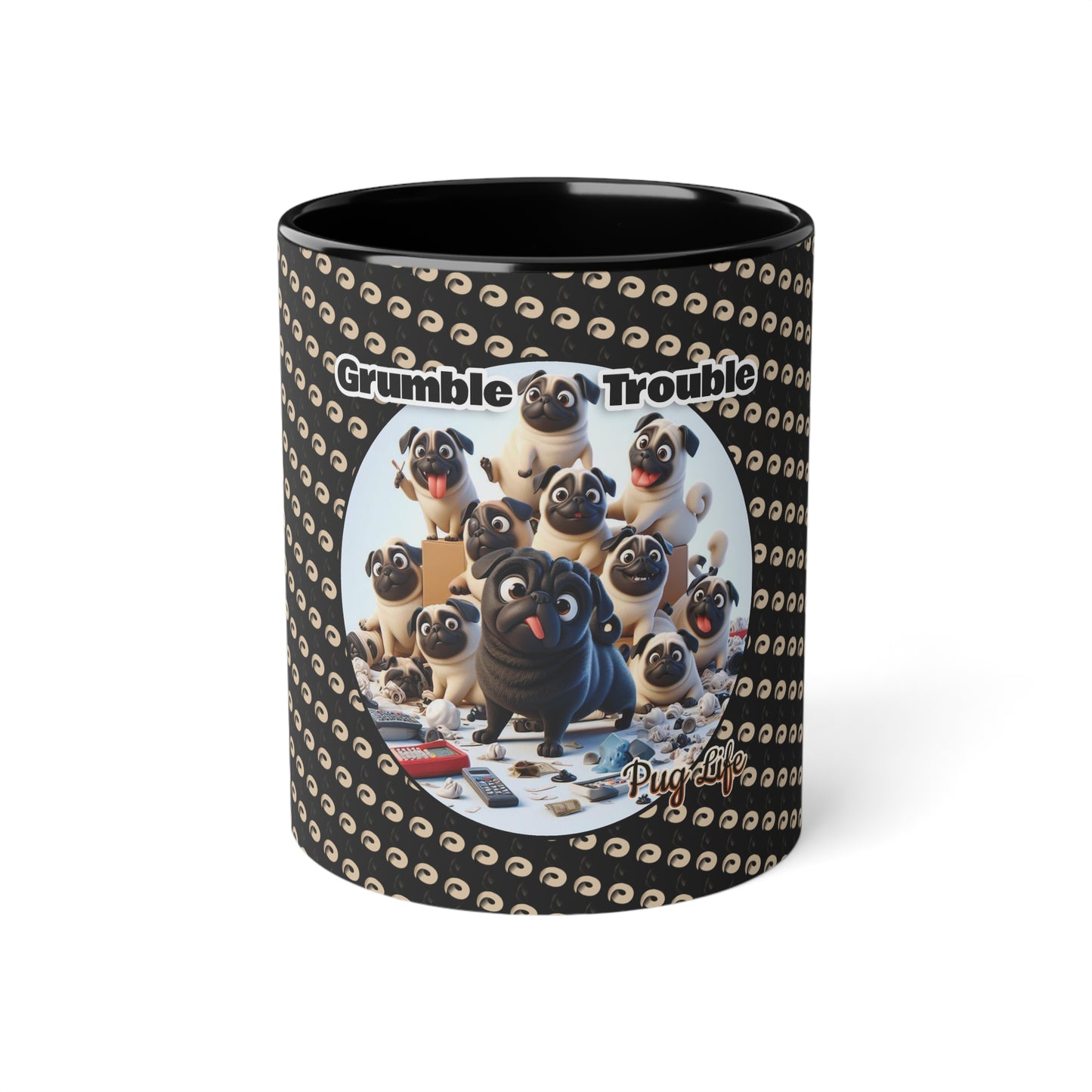 P&B Pug Life: Grumble Trouble - Accent Mug, 11oz