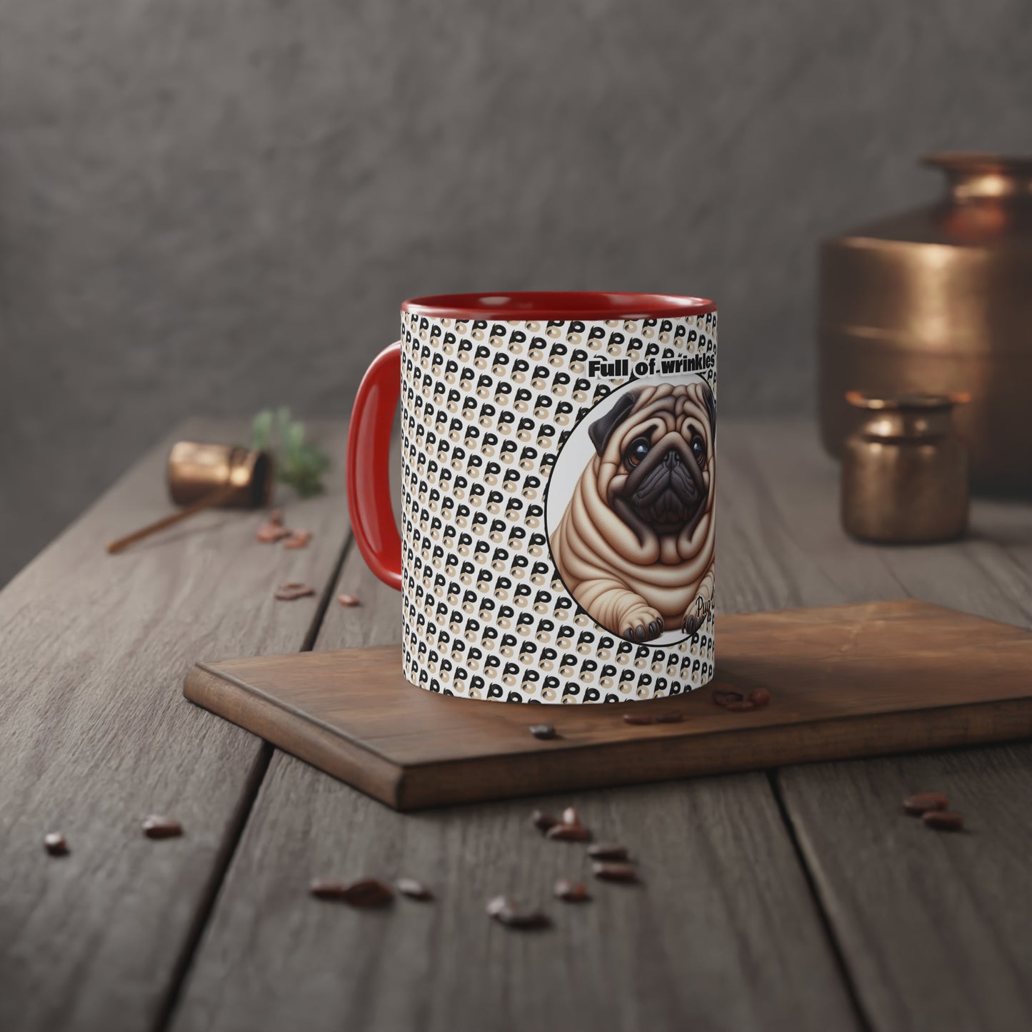 P&B Pug Life: Full of Wrinkles - Accent Mug, 11oz