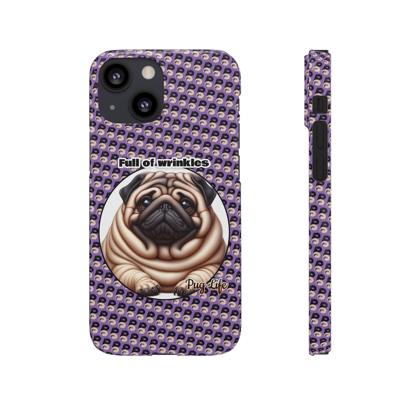 P&B Pug Life Edition: Full of Wrinkles - Snap Case Purple