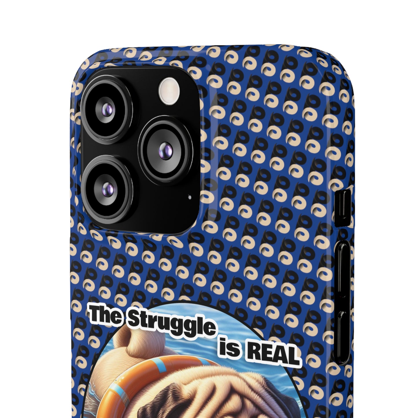 P&B Pug Life Edition: The Struggle - Snap Case Navy Blue