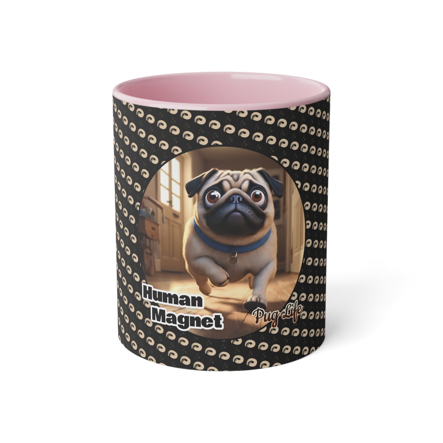 P&B Pug Life: Human Magnet - Accent Mug, 11oz