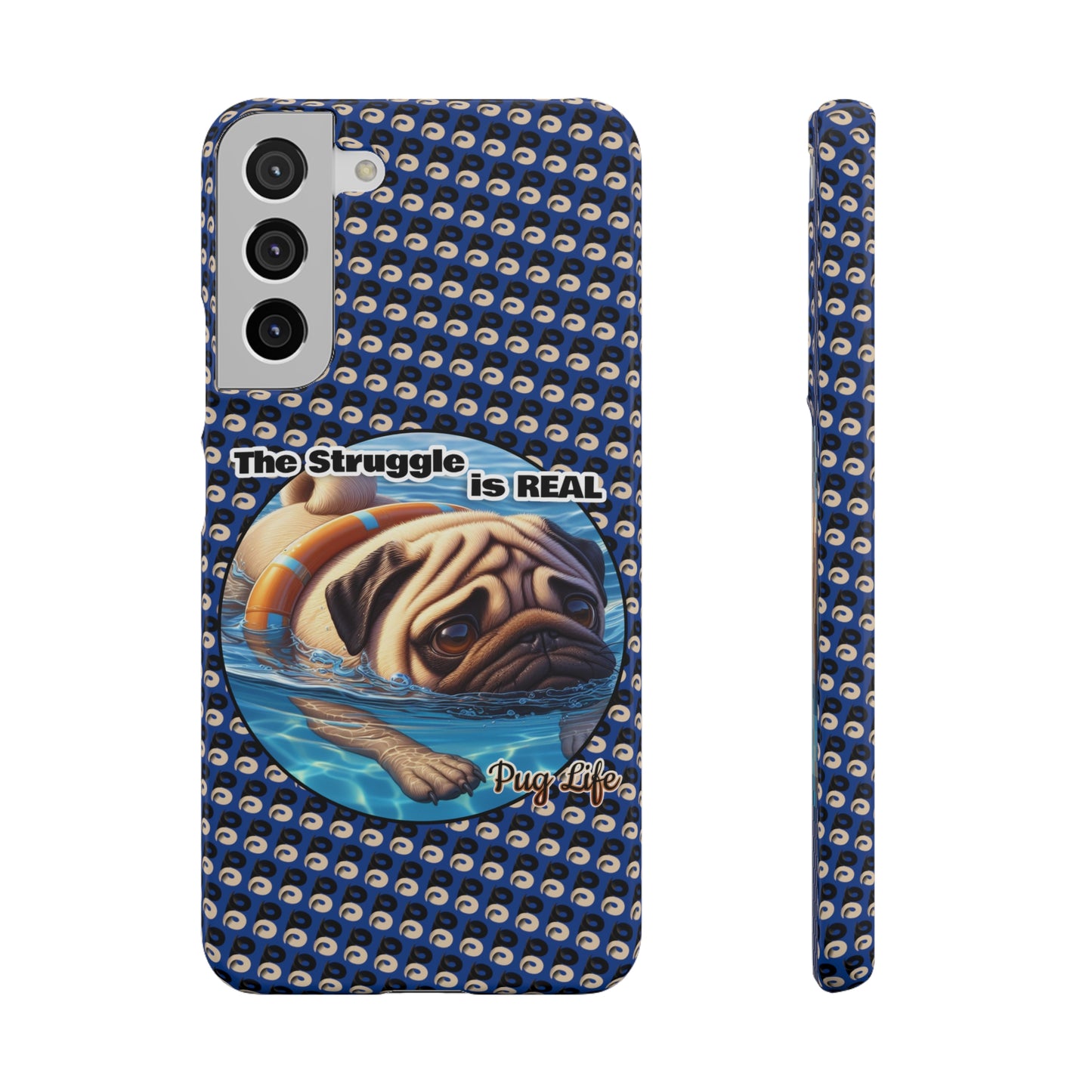 P&B Pug Life Edition: The Struggle - Snap Case Navy Blue