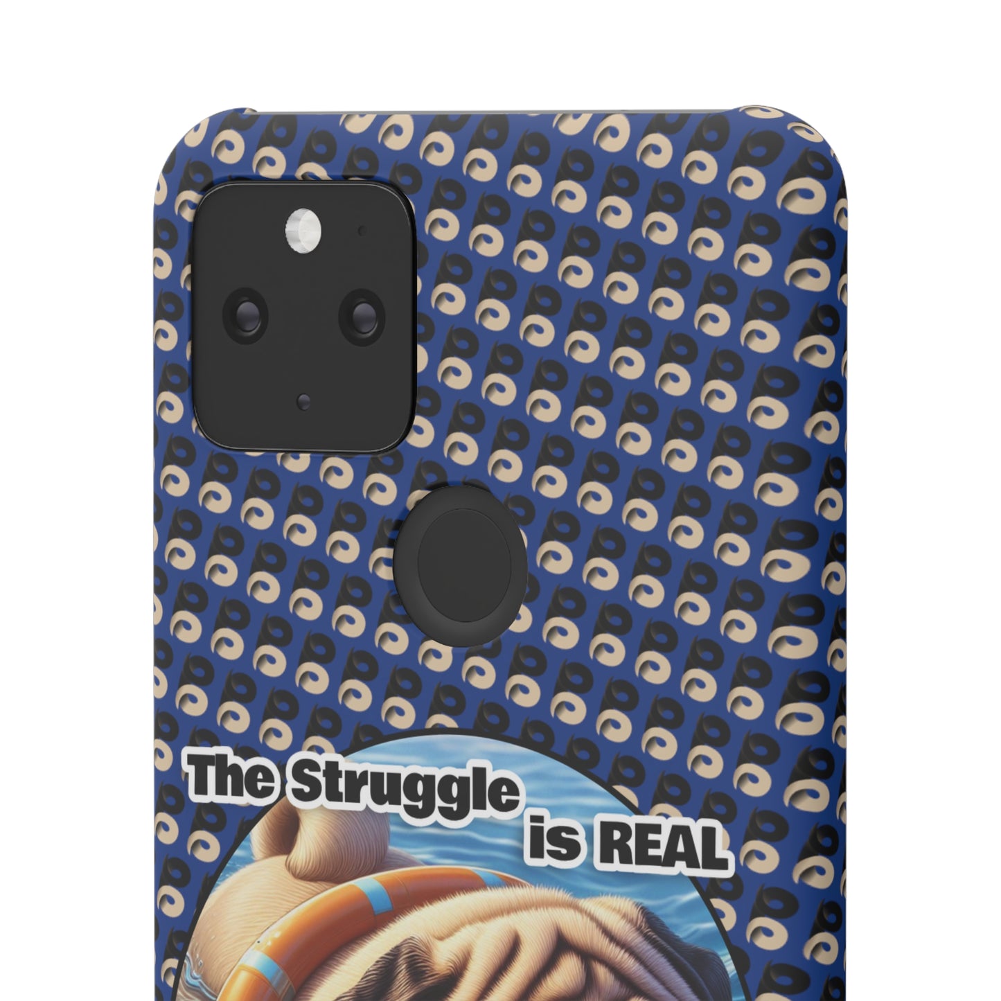 P&B Pug Life Edition: The Struggle - Snap Case Navy Blue