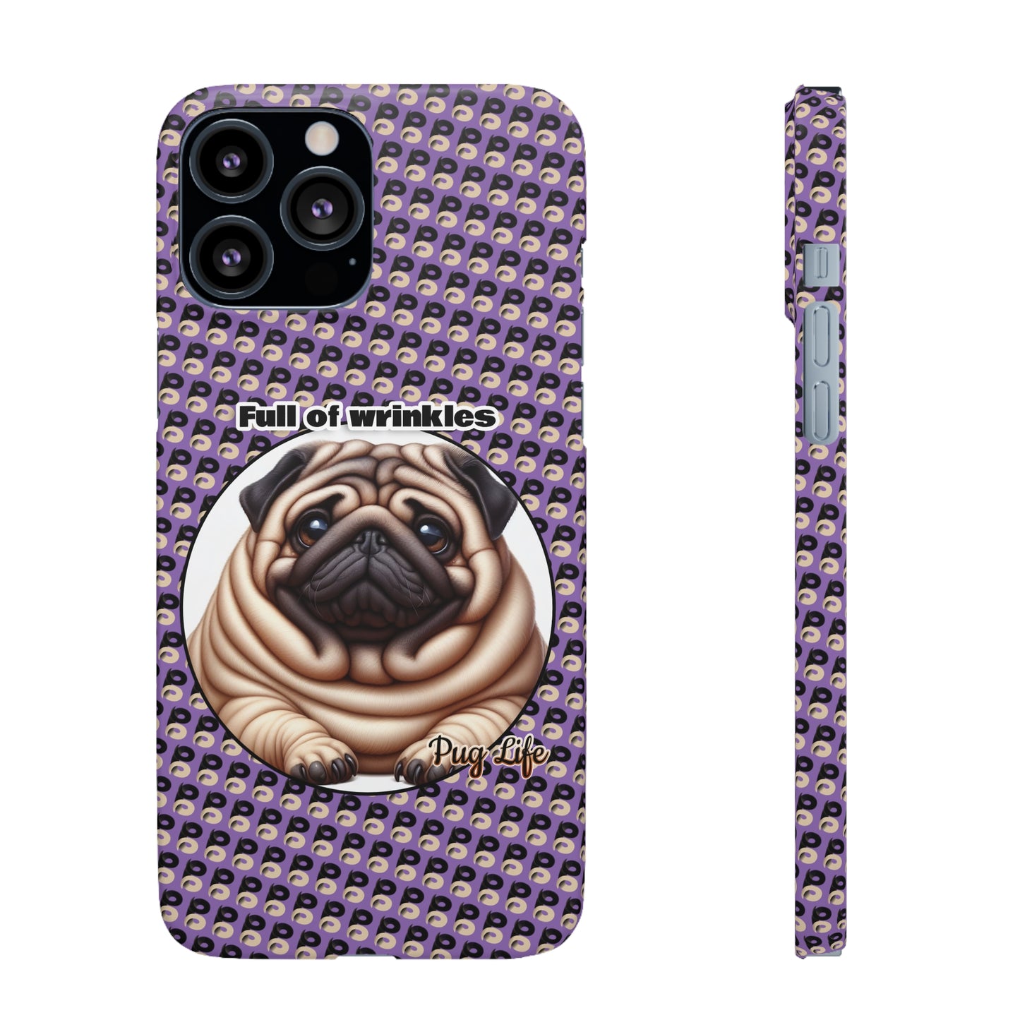 P&B Pug Life Edition: Full of Wrinkles - Snap Case Purple