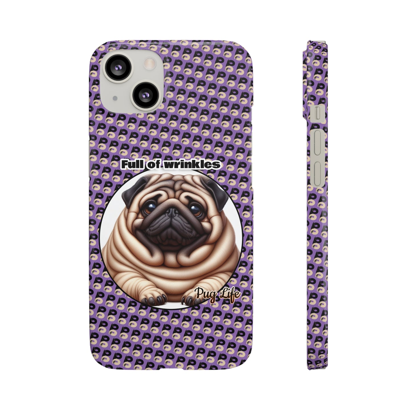 P&B Pug Life Edition: Full of Wrinkles - Snap Case Purple