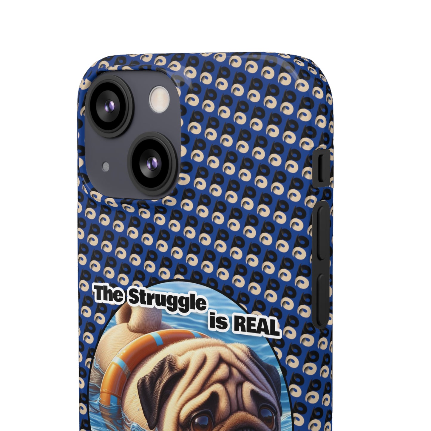 P&B Pug Life Edition: The Struggle - Snap Case Navy Blue