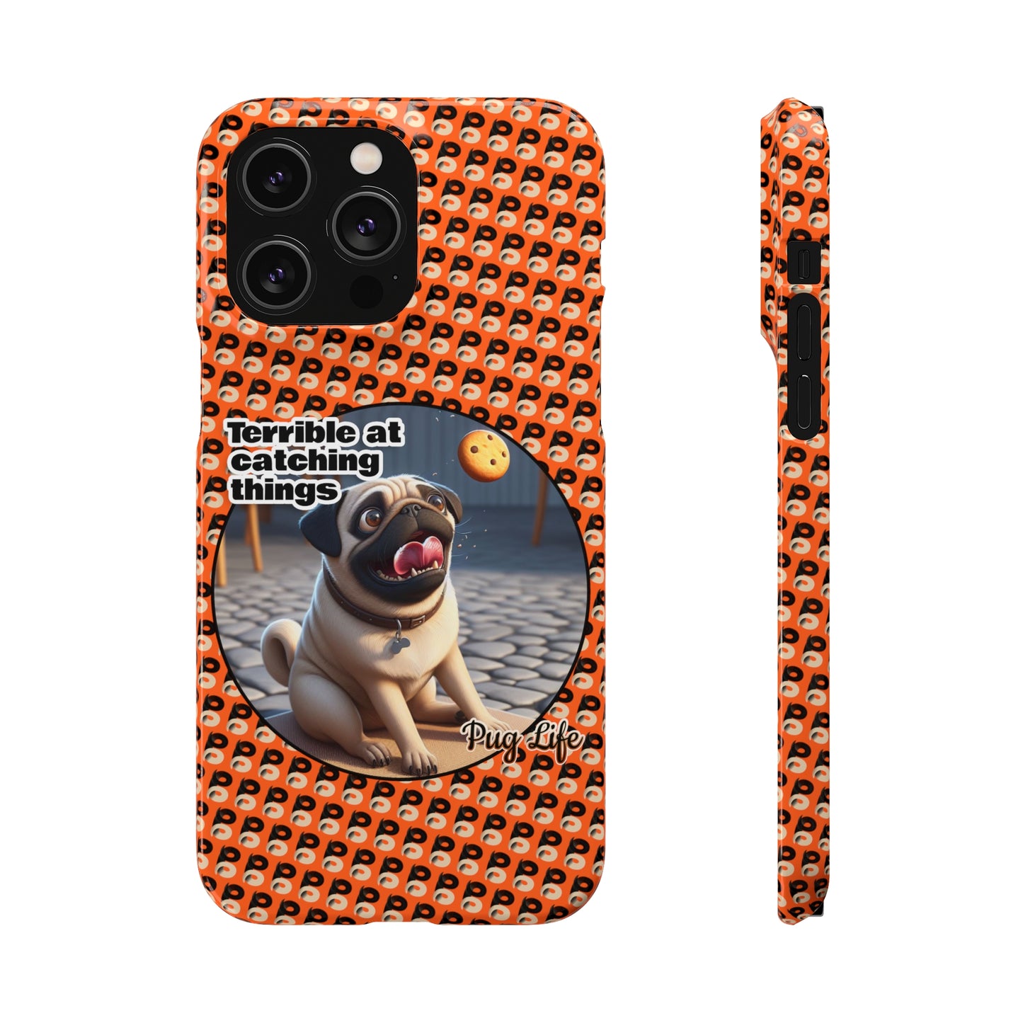 P&B Pug Life Edition: Terrible at Catching - Snap Case Orange