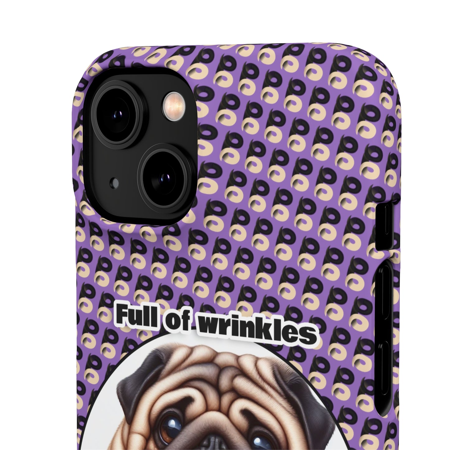 P&B Pug Life Edition: Full of Wrinkles - Snap Case Purple