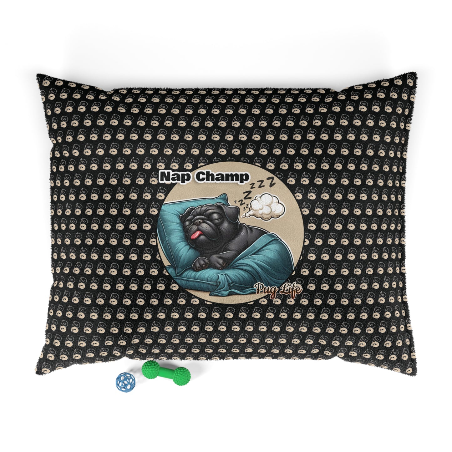 P&B Pug Life Edition: Nap Champ - Pet Bed - Black