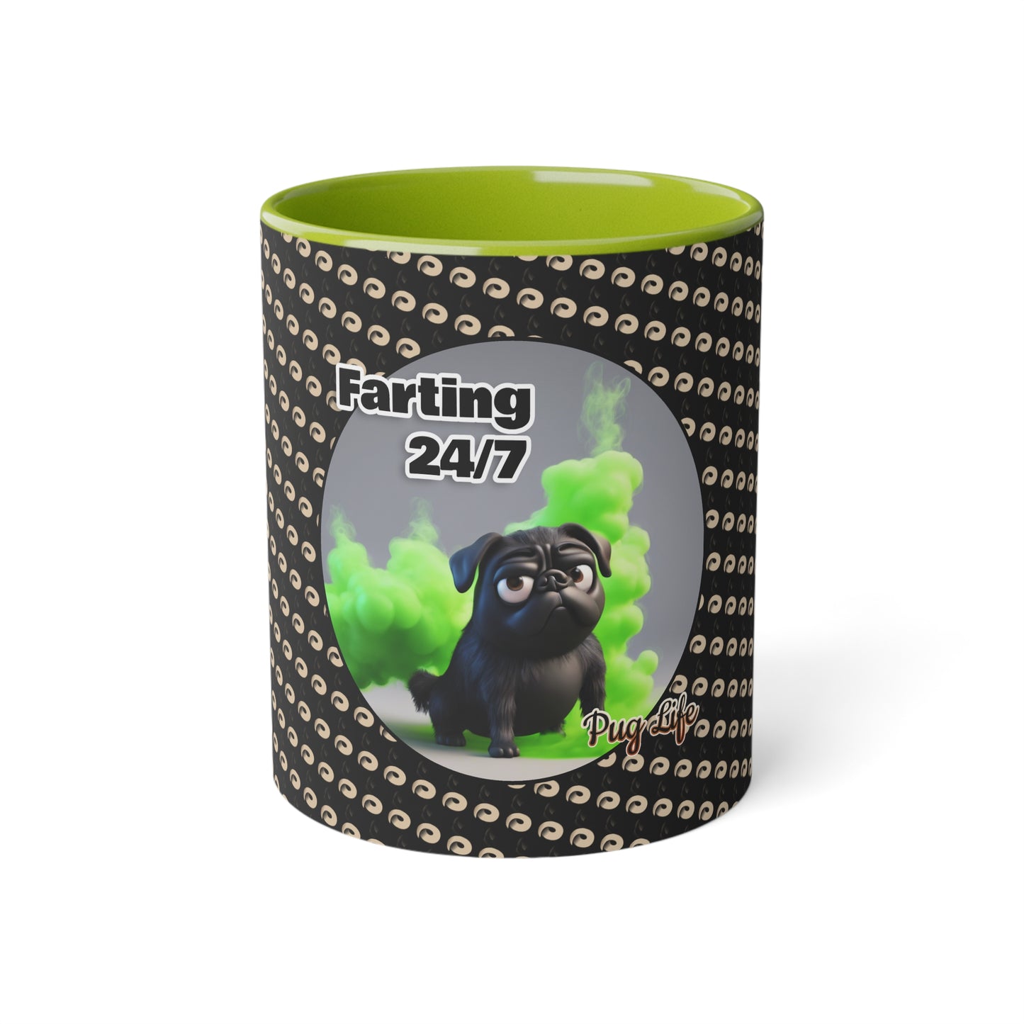 P&B Pug Life: Farting 24/7 - Accent Mug, 11oz