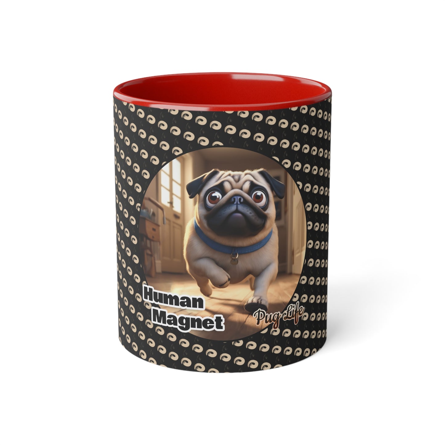 P&B Pug Life: Human Magnet - Accent Mug, 11oz