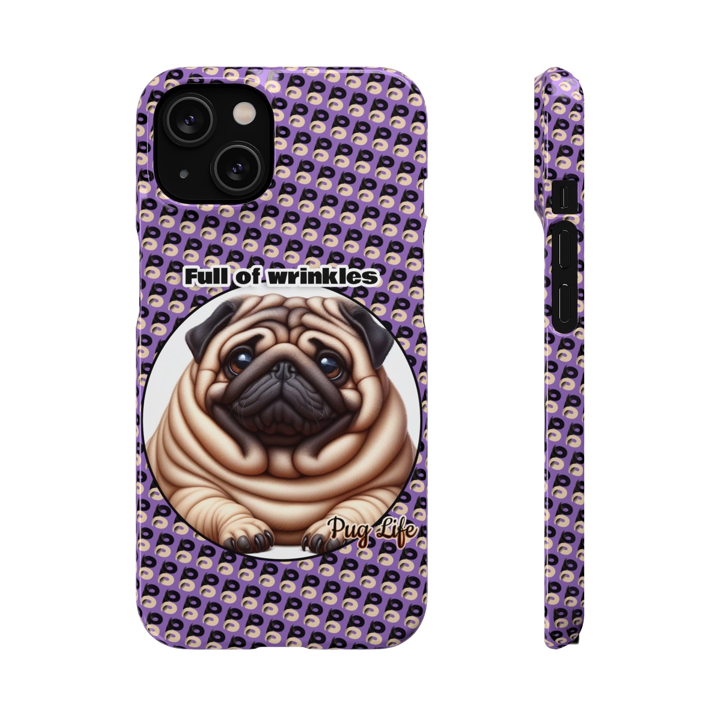 P&B Pug Life Edition: Full of Wrinkles - Snap Case Purple