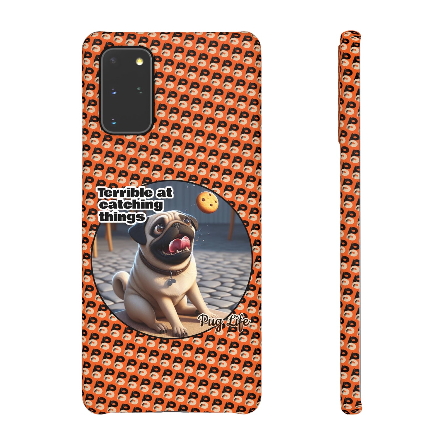 P&B Pug Life Edition: Terrible at Catching - Snap Case Orange