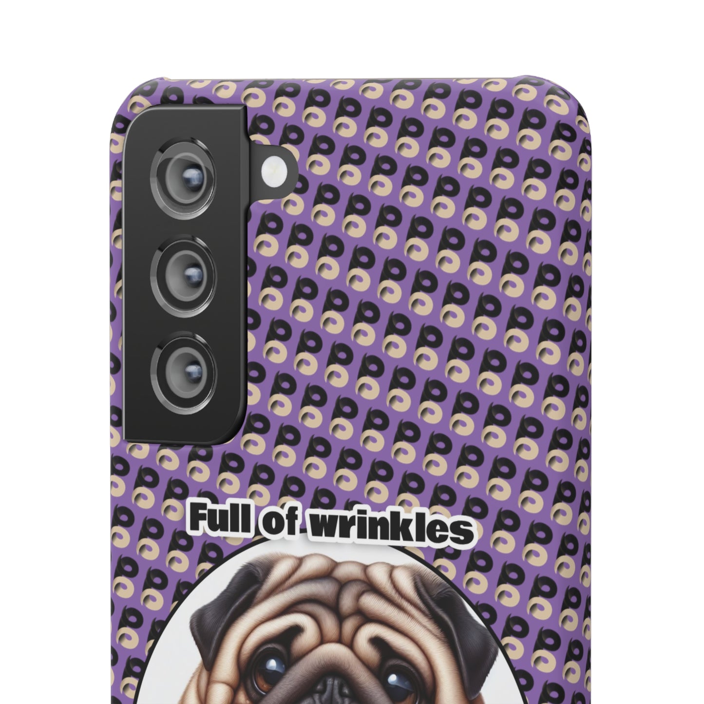 P&B Pug Life Edition: Full of Wrinkles - Snap Case Purple