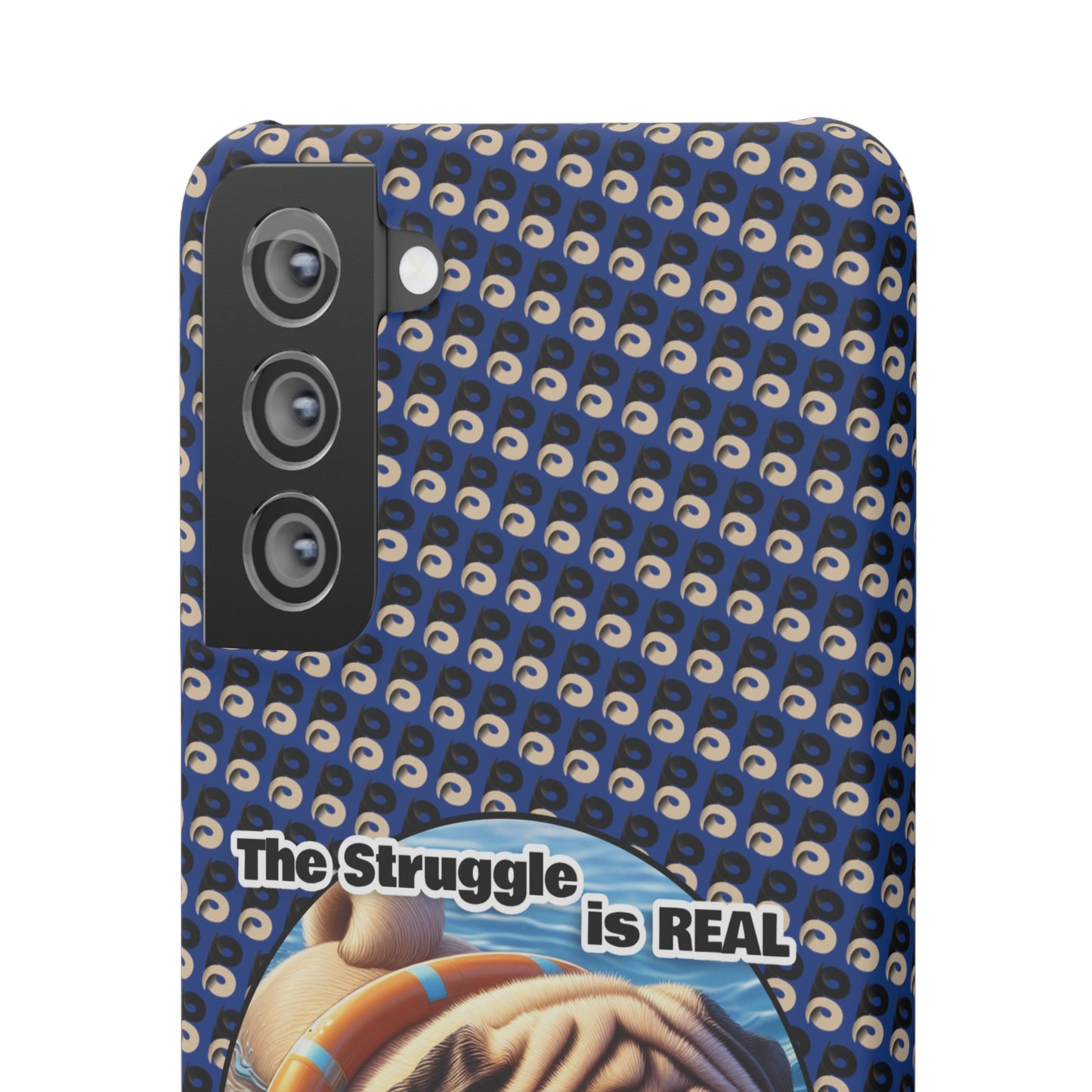 P&B Pug Life Edition: The Struggle - Snap Case Navy Blue