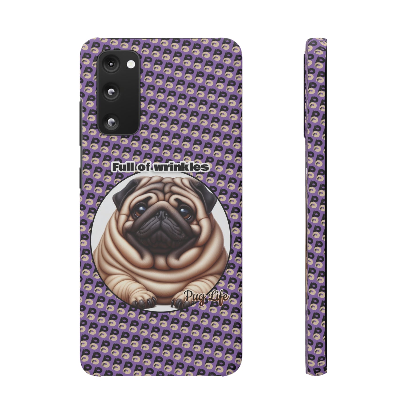 P&B Pug Life Edition: Full of Wrinkles - Snap Case Purple