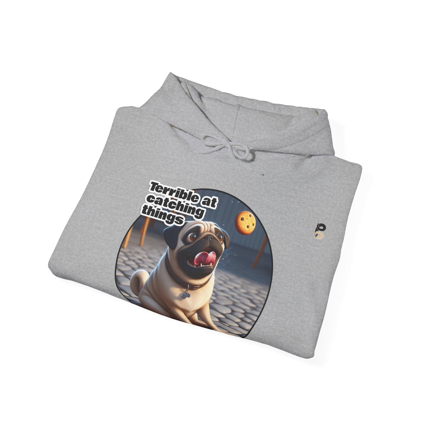 P&B Pug Life: Terrible at Catching - Unisex Hooded Sweatshirt