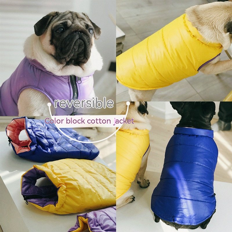 Autumn And Winter Double-sided Cotton Vest for Pugs