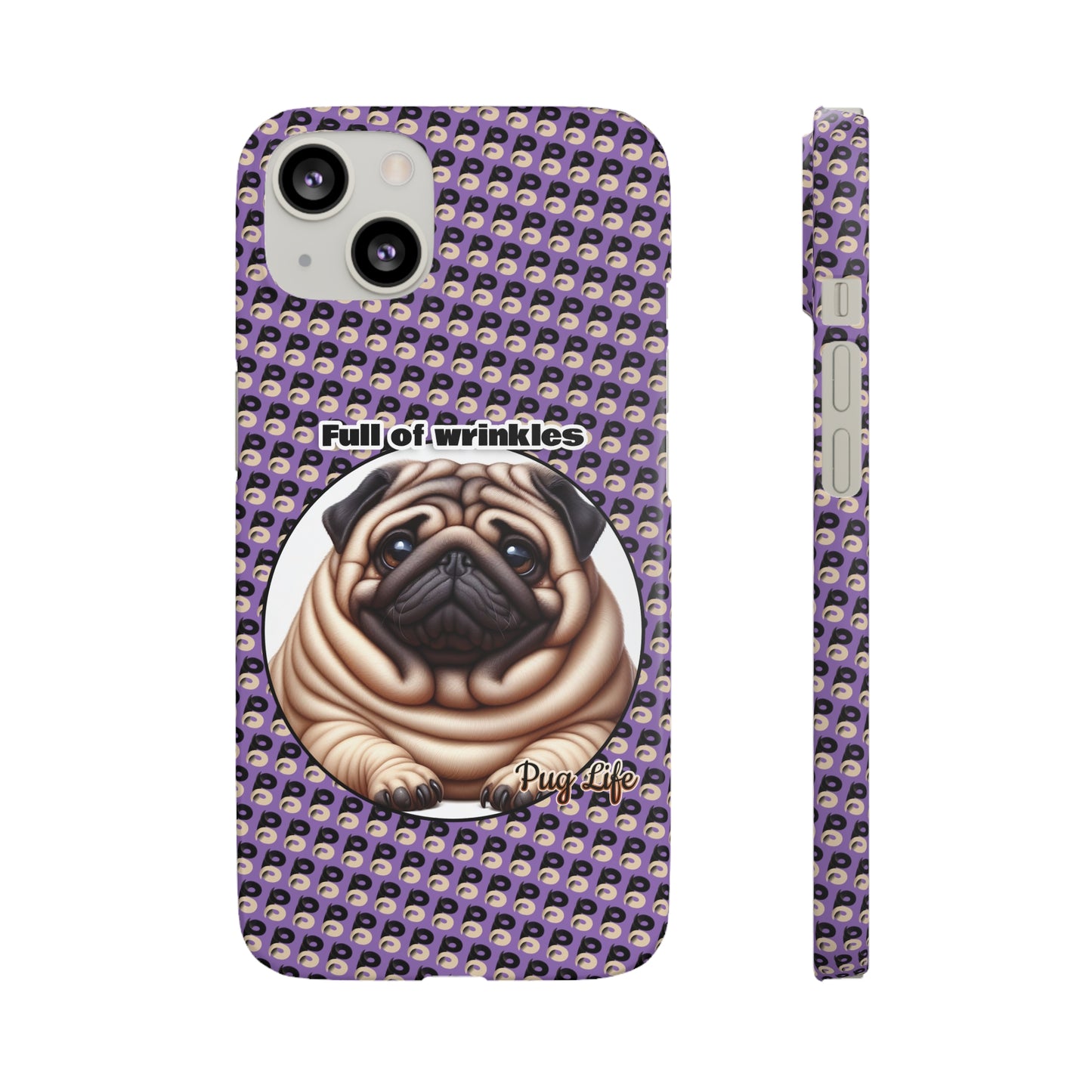 P&B Pug Life Edition: Full of Wrinkles - Snap Case Purple