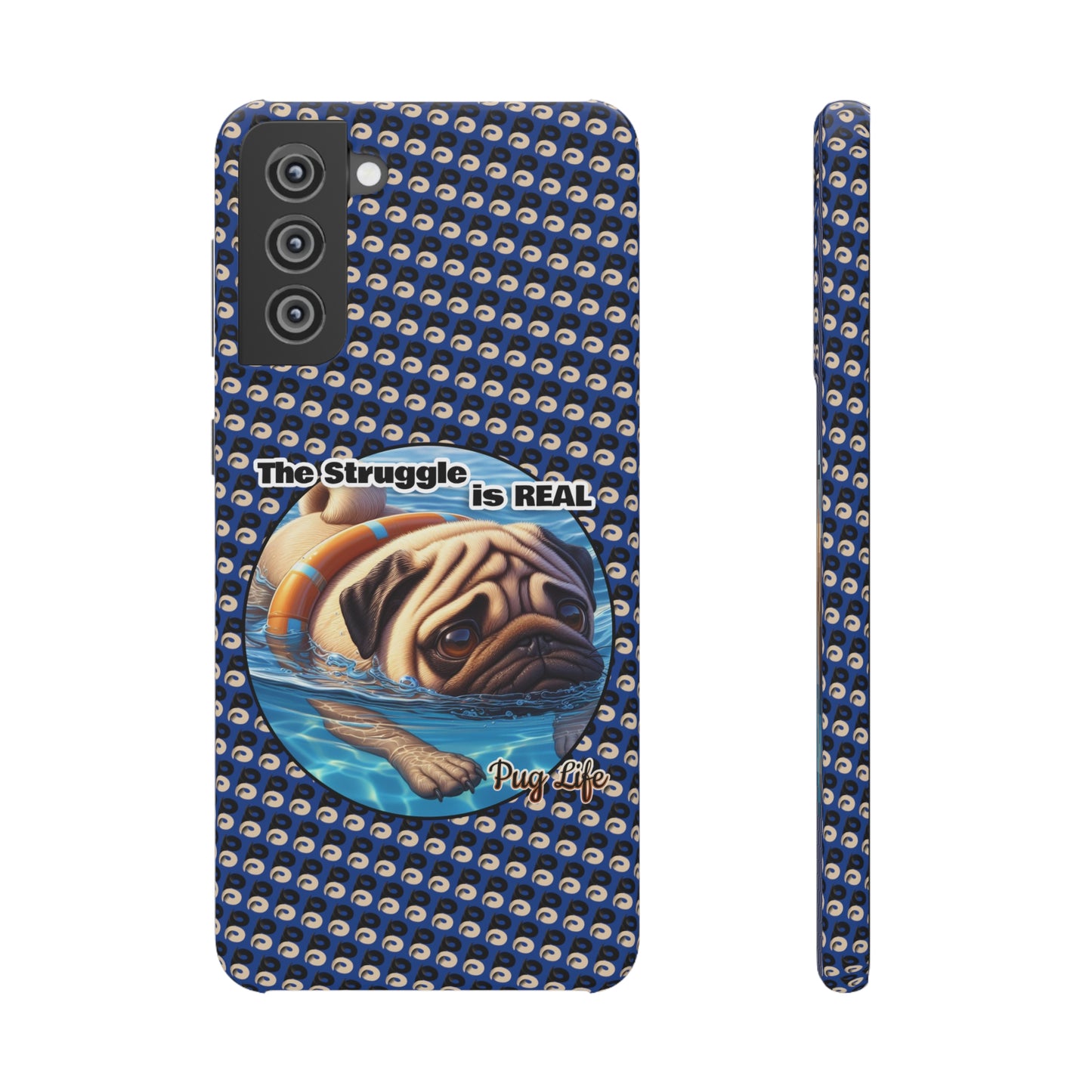 P&B Pug Life Edition: The Struggle - Snap Case Navy Blue