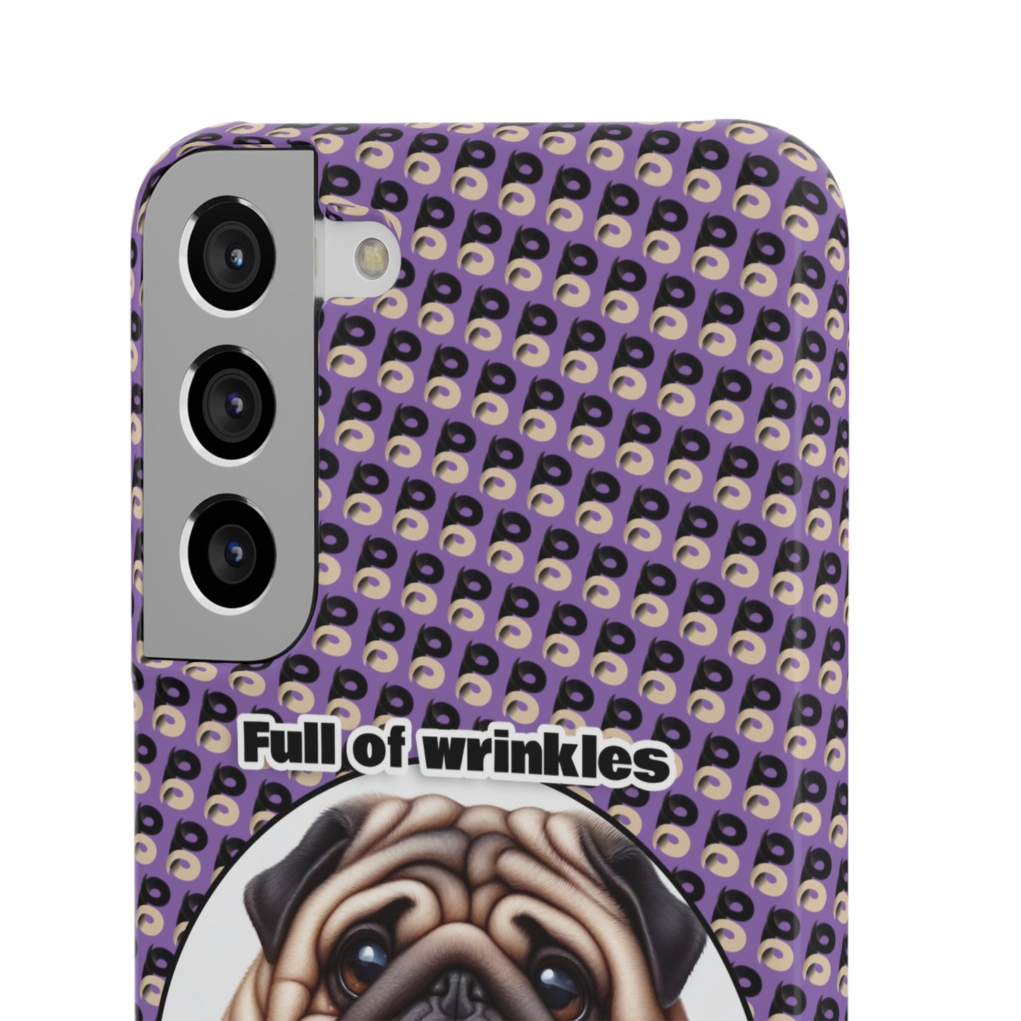 P&B Pug Life Edition: Full of Wrinkles - Snap Case Purple