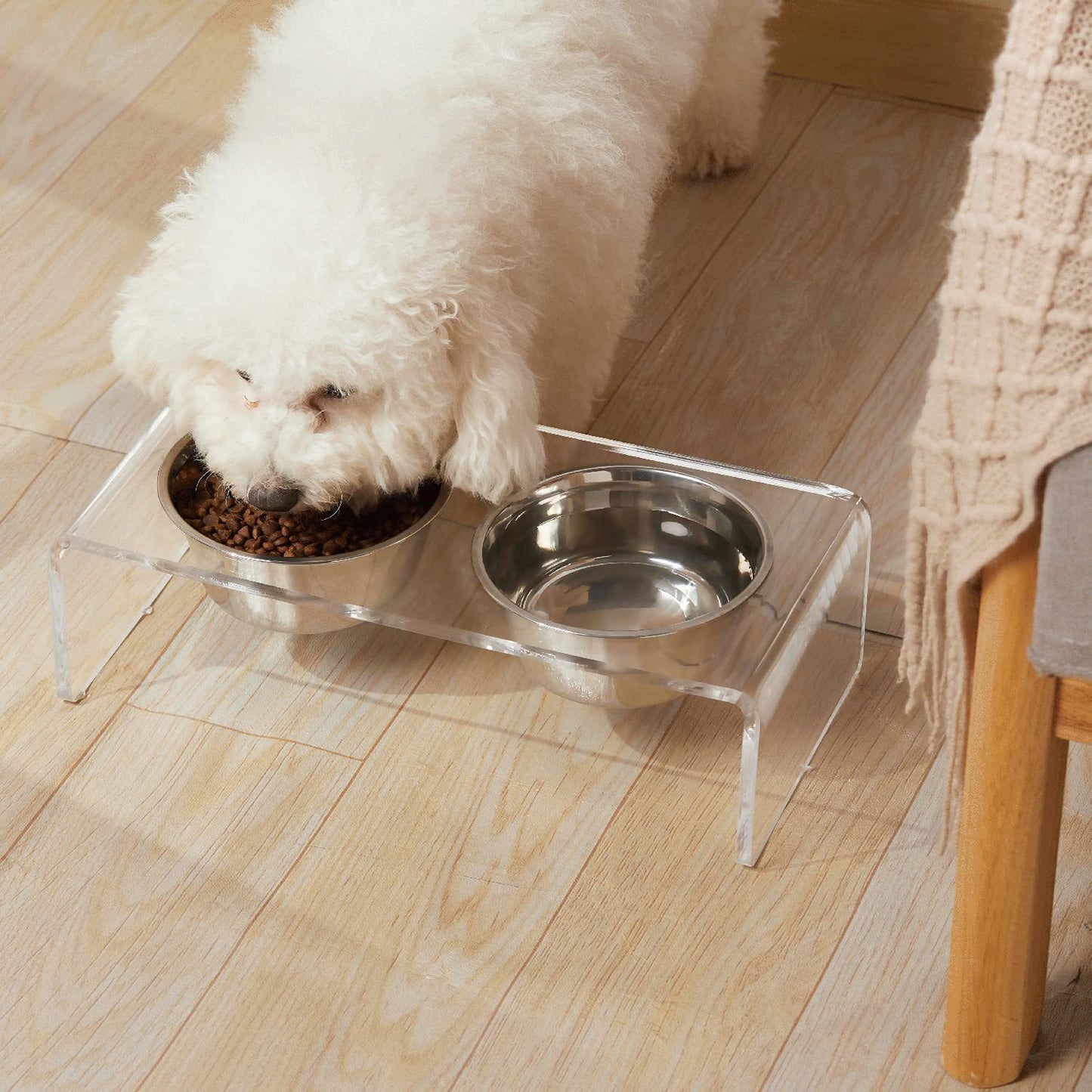 Acrylic Dog feeding rack - 2 slots