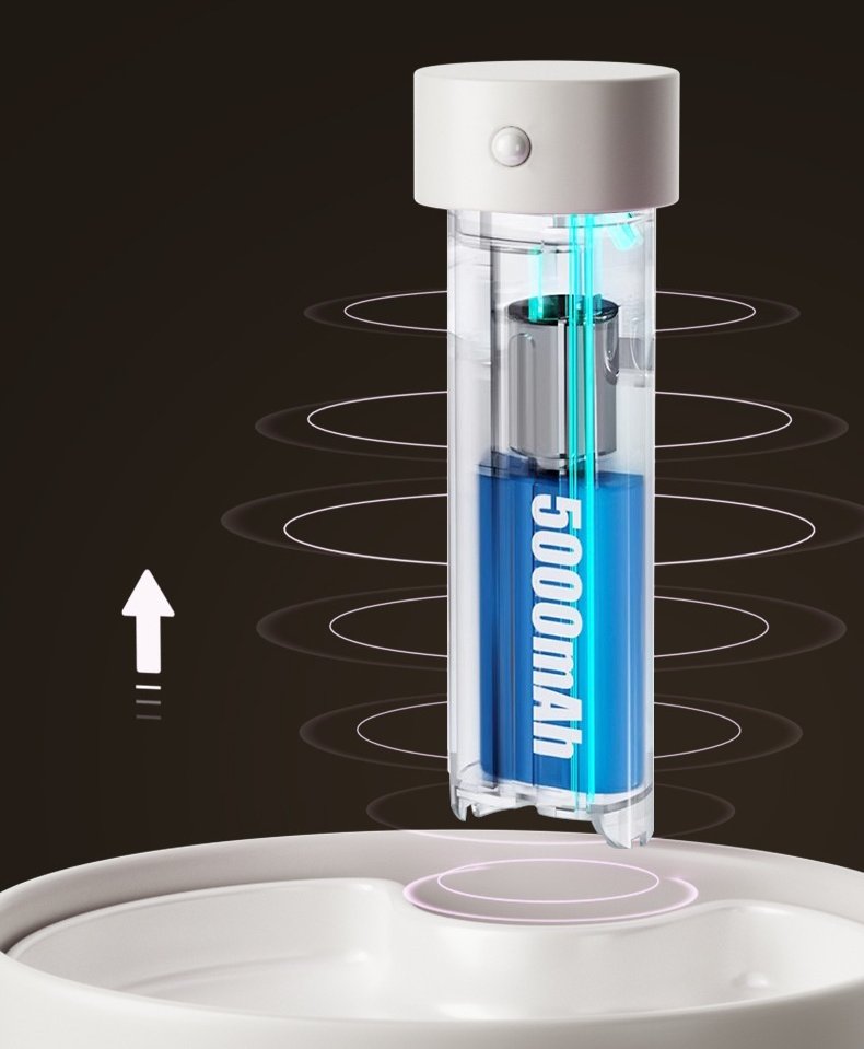 Intelligent water fountain with Flow Induction Filter