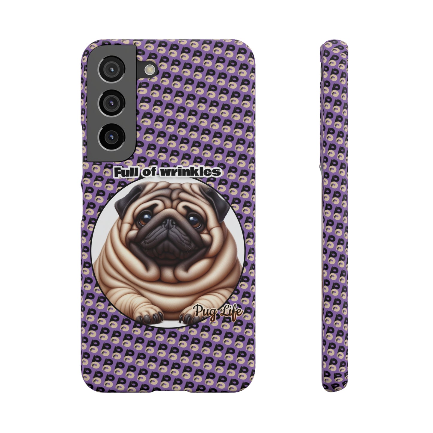 P&B Pug Life Edition: Full of Wrinkles - Snap Case Purple