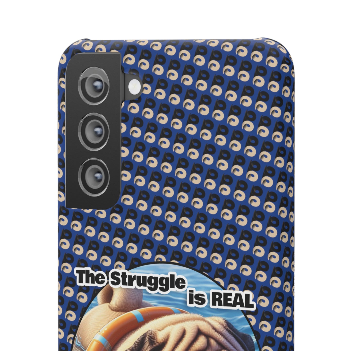 P&B Pug Life Edition: The Struggle - Snap Case Navy Blue