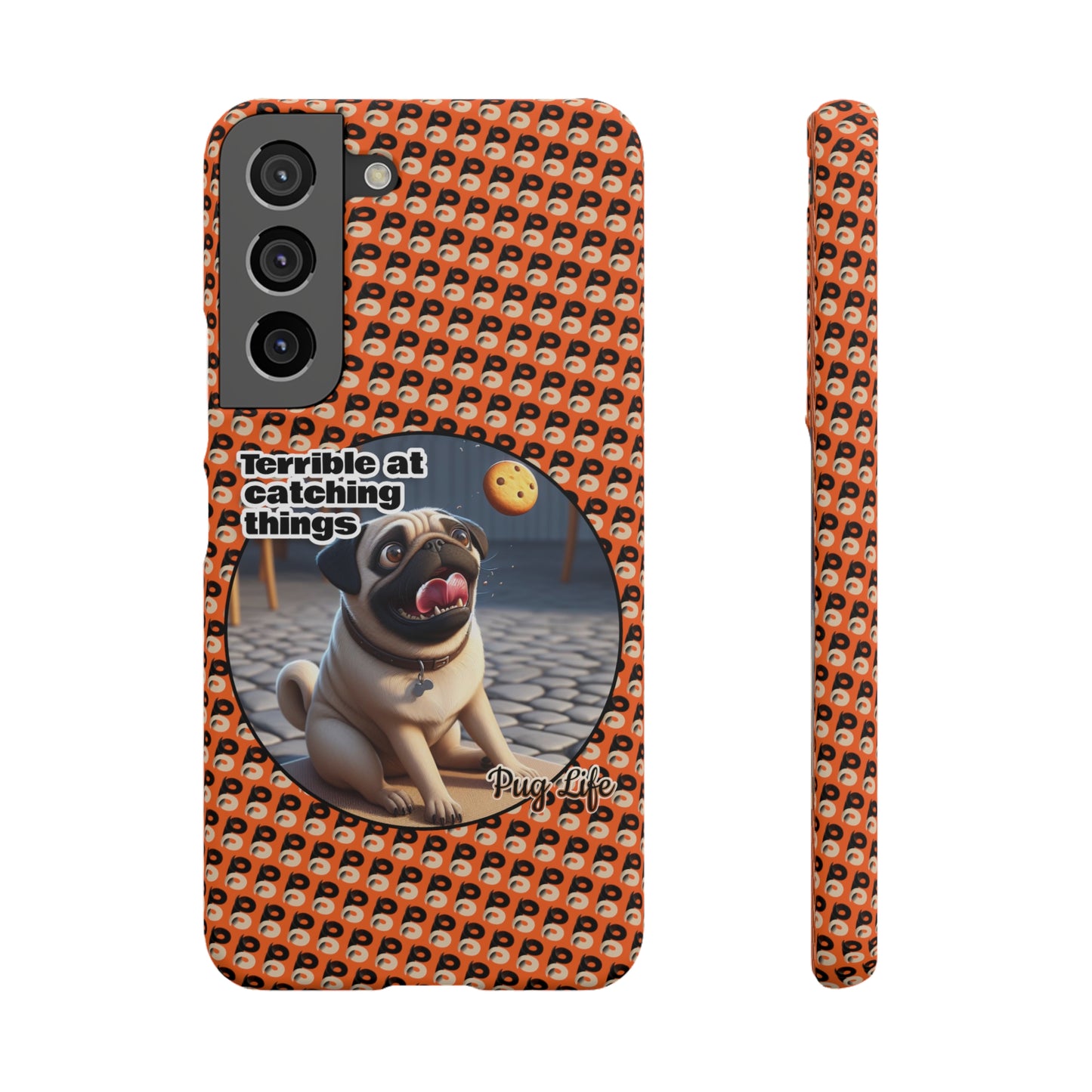 P&B Pug Life Edition: Terrible at Catching - Snap Case Orange