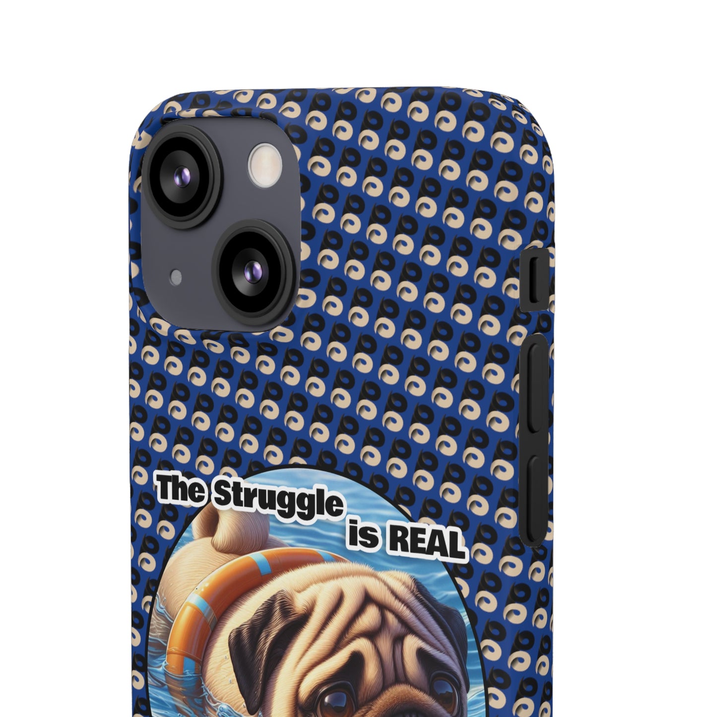 P&B Pug Life Edition: The Struggle - Snap Case Navy Blue